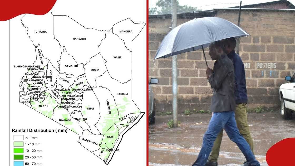 Kenya Met Announces Counties Including Nairobi to Receive Rainfall Over Next 24 Hour