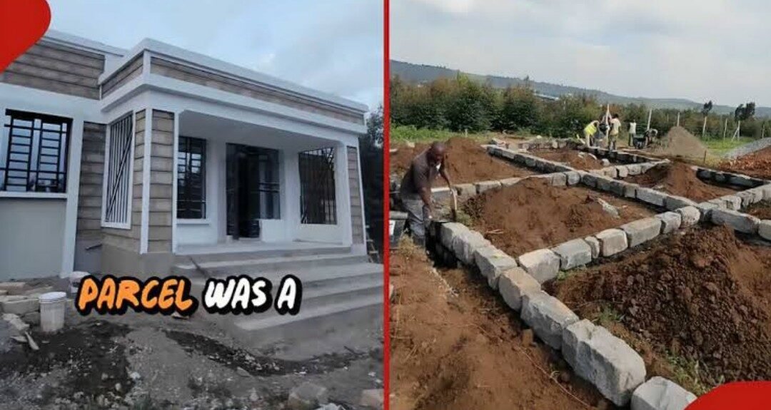"No Loans", Kenyan man buys lanf, builds house in 'undeveloped' area for KSh 5m