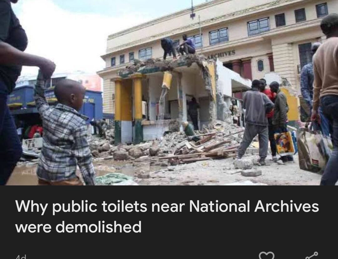 Why Public Toilets near National Archives were Demolished